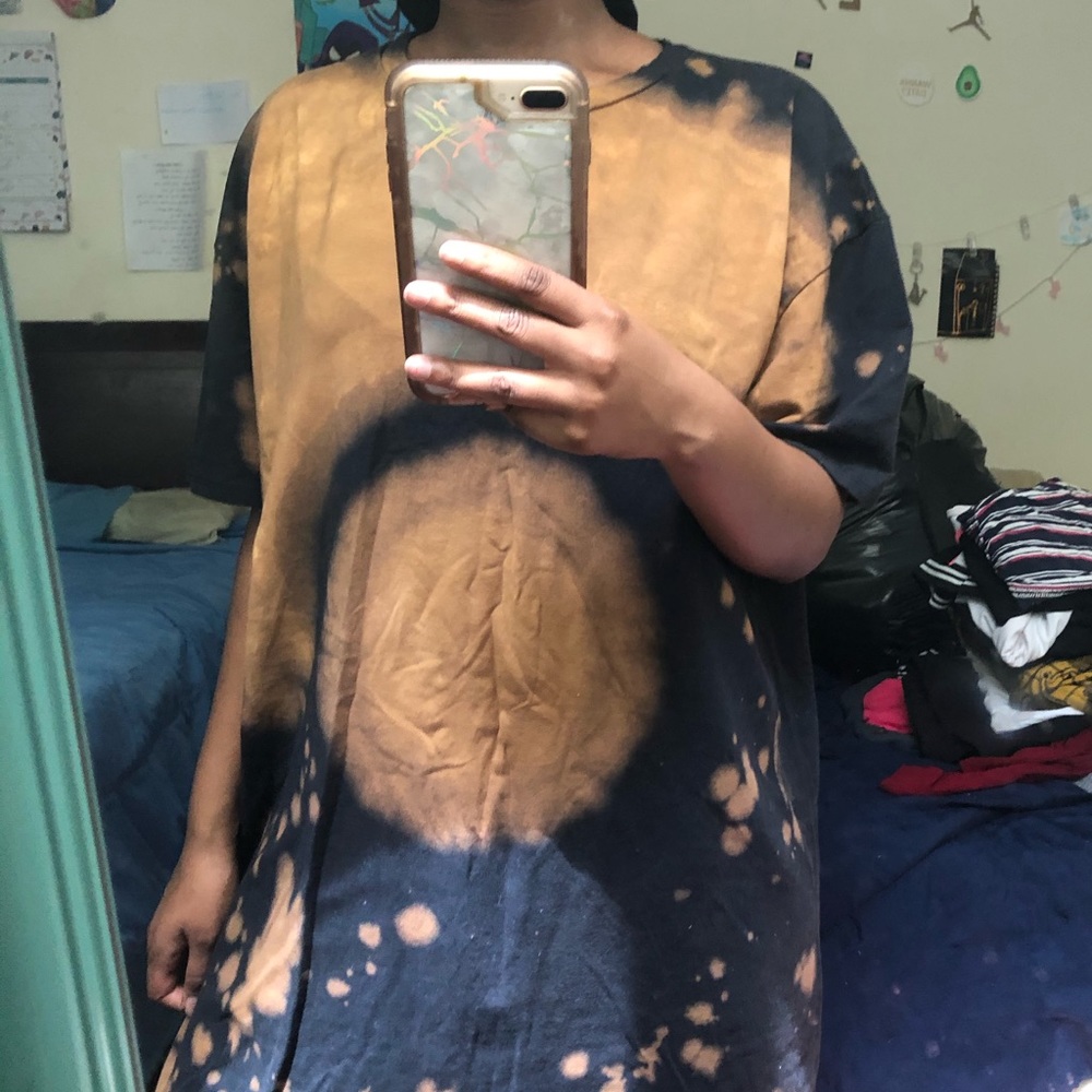 Oversized tee shirt dress